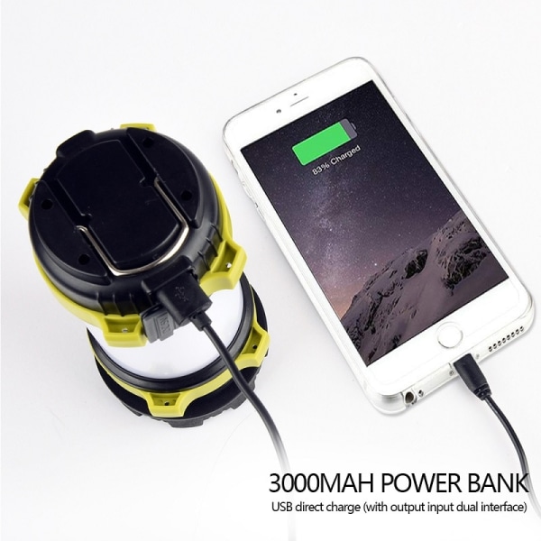 8000 Lumen 100W Langvarig, USB Ladbar LED Lommelykt
