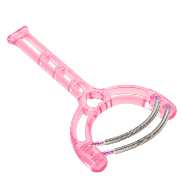 Bärbara ansiktsläppar Hårepilatorborttagning Plastfjäderanordning Skönhetsverktyg (rosa)