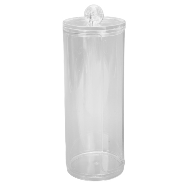 Bomuldspads Dispenser Beholder Transparent Bomuldspads Organizer Makeup Bomuld Rund Holder