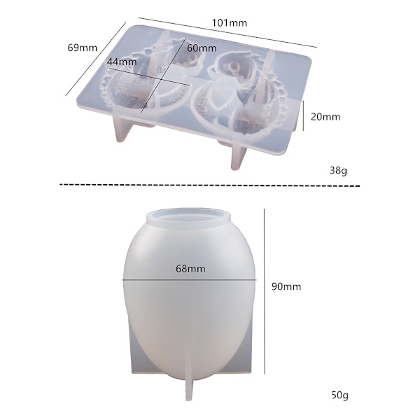 Silikonform för 3D-drak, hantverk, DIY-äggform