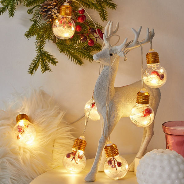 Jul LED-ljusslingor 10 Ljusslingor Utomhusdekoration