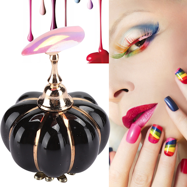 Professionel Neglekunst Display Stativ Magnetisk Manicure Øvelsestips Holder Værktøj Sort