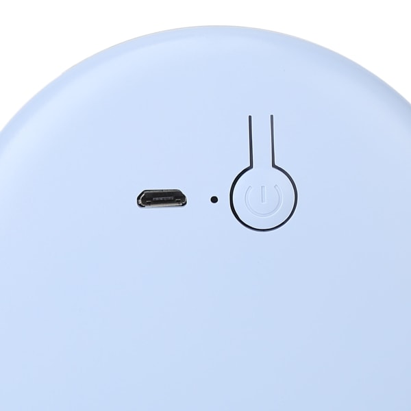 Kompakt sminkespeil med lys USB oppladbar LED Rund bærbart lite speil Himmelblå