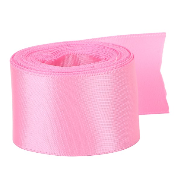 Dobbeltsidet Satinbånd Rulle 5m/16,4ft Længde 38mm/1,5in Bredde DIY Polyester Gaveindpakningsbånd til Håndværk Hårpynt Roserød