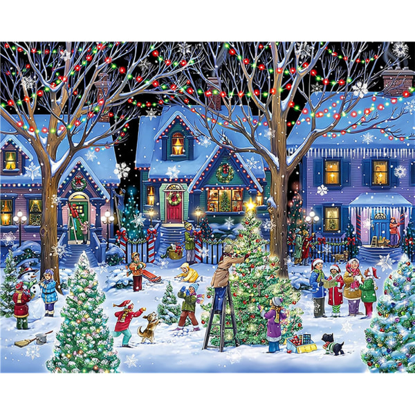 1000 pieces puzzle puzzle Christmas pure snowman A