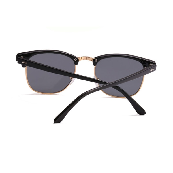 Sorte Solbriller Clubmaster Guld Sort Glas + Senil Snøre Sort