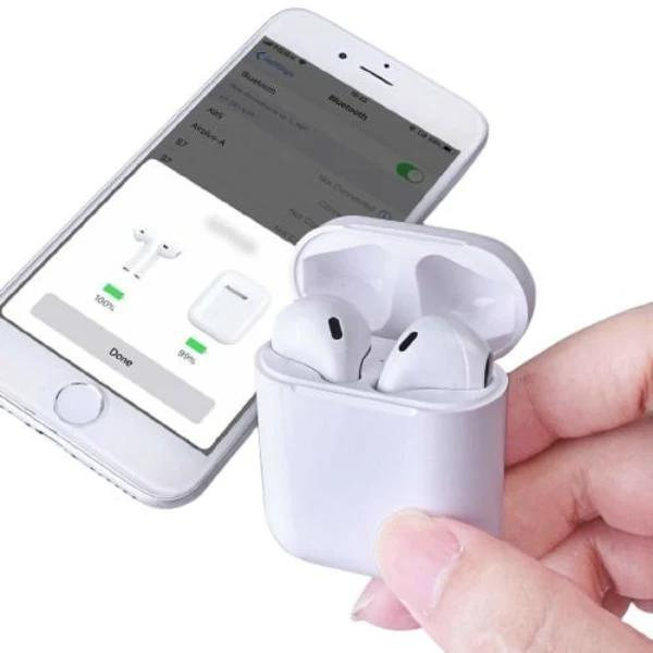 Earpods - Hörlurar med Touch & Trådlös Laddning - Bluetooth Vit