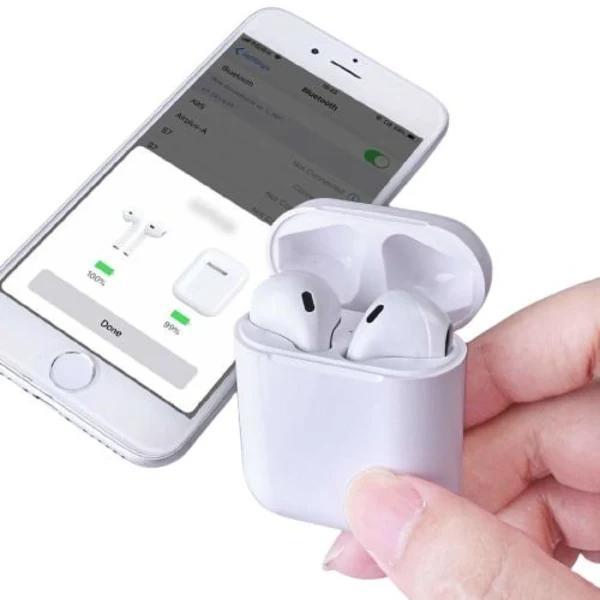 Earpods - Kosketusohjauksella ja langattomalla latauksella varustetut kuulokkeet - Bluetooth Valkoinen