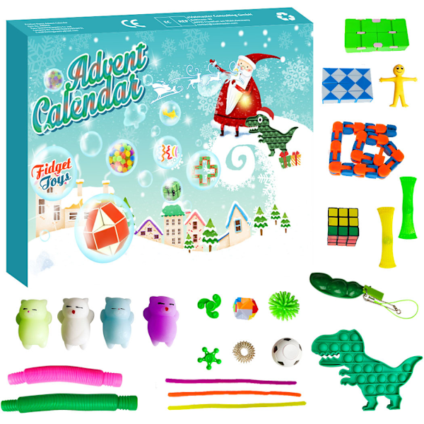 Julekalender med nedtelling - Blindboks med gaveeske Snowman foam adhesive