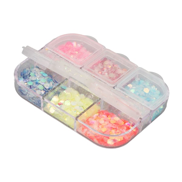 Tyylit B Kynsilakkasekvenssit Sekalaiset Värit Iridescent DIY Design Manikyyri Kynsilakkakoristeet Kynsilakkakiiltohiutaleet