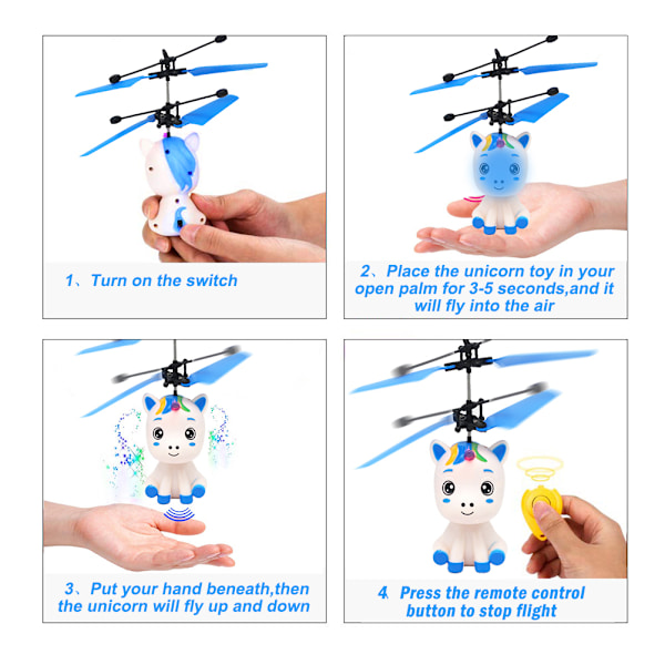 Lentävä lelu LED-valolla, käsin ohjattava helikopterilelu