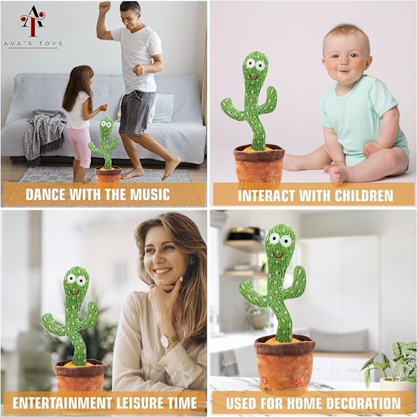 Kaktusleker Lær å snakke, synge, danse, svinge, plussleker, pedagogiske leker Dancing Cactus