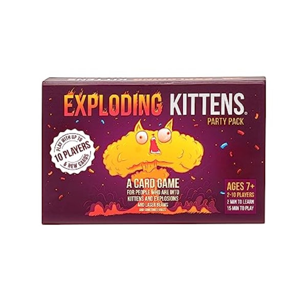 Exploding Kittensin juhlapaketti – korttipelejä aikuisille teini-ikäisille ja lapsille – hauskoja perhepelejä 1