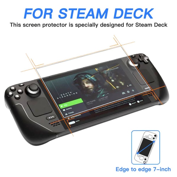 Hærdet glas til Valve Steam Deck-spilkonsol