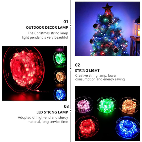 RGB USB Jul Dekorative LED Lysstreng Juletræ Pynt