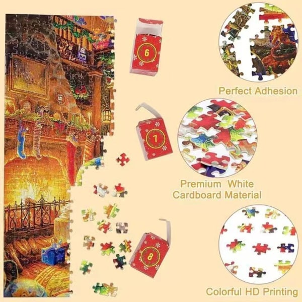 Joulukalenteri Päivä Blind Box Puzzle 70 * 50cm S6