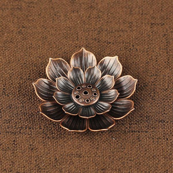 Lotus Rökelsehållare i Zinklegering med Flera Hål, Rökelsepinnehållare, Askfångare
