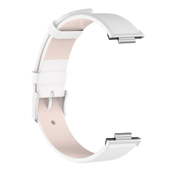 Smart Watch Band Læderrem Hvid Komfortabel slid Justerbar erstatningsdel til Watch FIT2