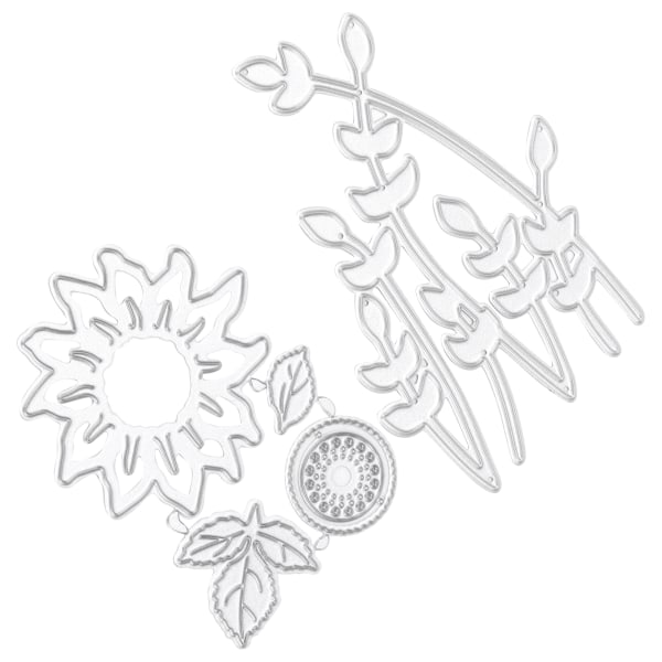 Metallstans for solsikke, metallpreging, stansingsett for kortlaging, utklipp for scrapbooking, DIY-kort