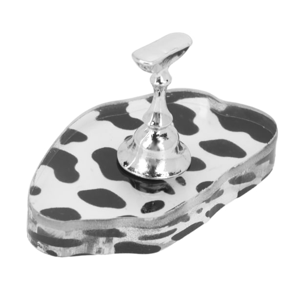 Akryl Nagelkonst Displayställ Bärbar Hemma Salong DIY Övning Nagelspets Hållare för Nybörjare Nagelkonstnär Silver