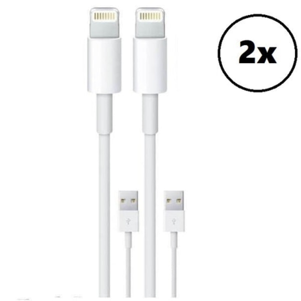 2-pakkauksen 2m Lightning-kaapeli lataukseen ja tiedonsiirtoon