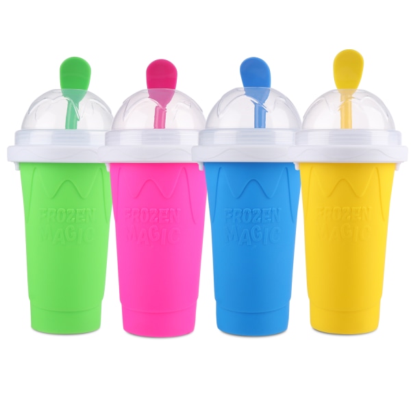 1 kpl Pakastettava Magic Squeeze Cup Slushie Maker Cup vihreä