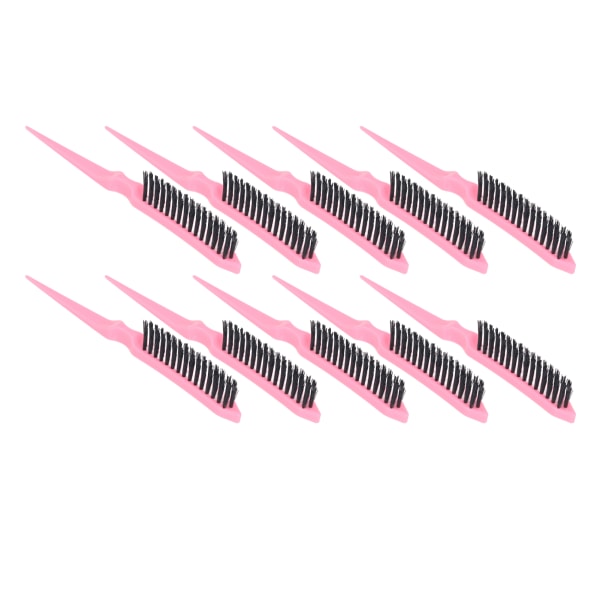 10 stk Rottehalebørste Kam 3 Rader Nylonbørste Hårtupperingsbørste for Håravskilling Styling