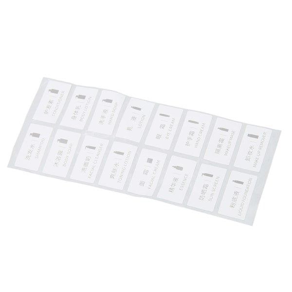 Självhäftande Etiketter Rektangulära Etiketter Dekaler för Påfyllning av Resekosmetiska Flaskor Ducument 16st 11 X 21mm / 0.4 X 0.8in