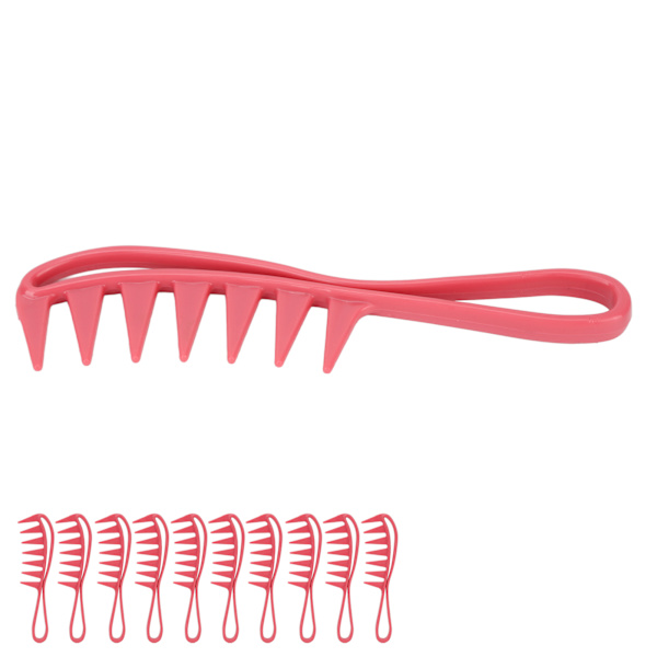 10 stk Bredtannet Kam Ergonomisk Håndtak Runde Kanter Hudvennlig Styling Bred Kam for Menn Kvinner Hårstyling Hår Salonger