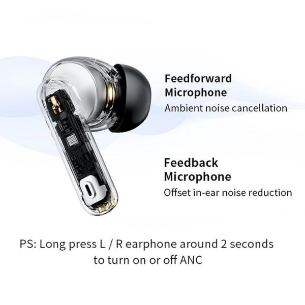 Trådløse Bluetooth-hodetelefoner A50 Pro ANC IPX7 5.1