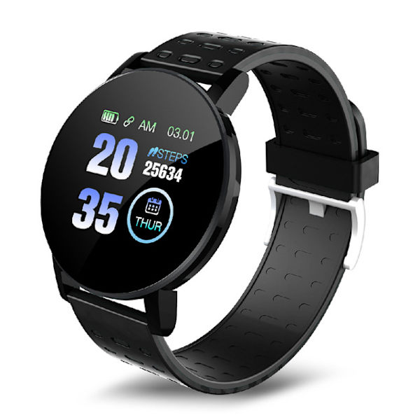 119plus smart armband med pulsmätning smartwatch black