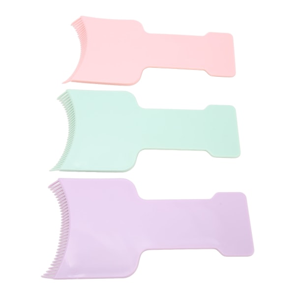 3-pack Balayage-bräda med böjda tänder, ergonomisk, 3 färger, jämn färgning, bredare, för highlighting