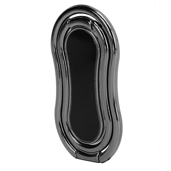 Finger Ring Mobiltelefonhållare Stativ Vikbart 360° Roterande Telefon Bakre Handgreppshållare Svart