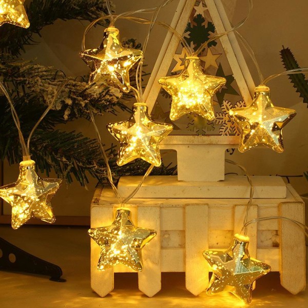 Christmas Ornamental Festoon Lamp Blinkande ljus String Light Starry Sky LED Twinkle Light Color 2M10led-Battery
