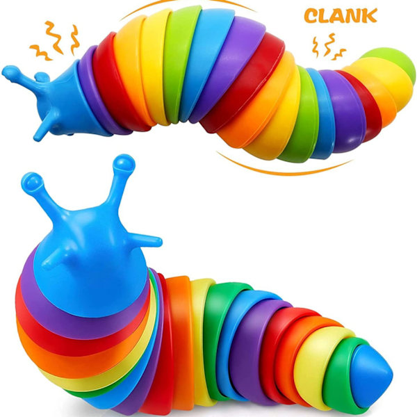 Kompression legetøjs puslespil børnelegetøj Snegl plet, larve, krebs, farve tilfældig Keychain snot worm