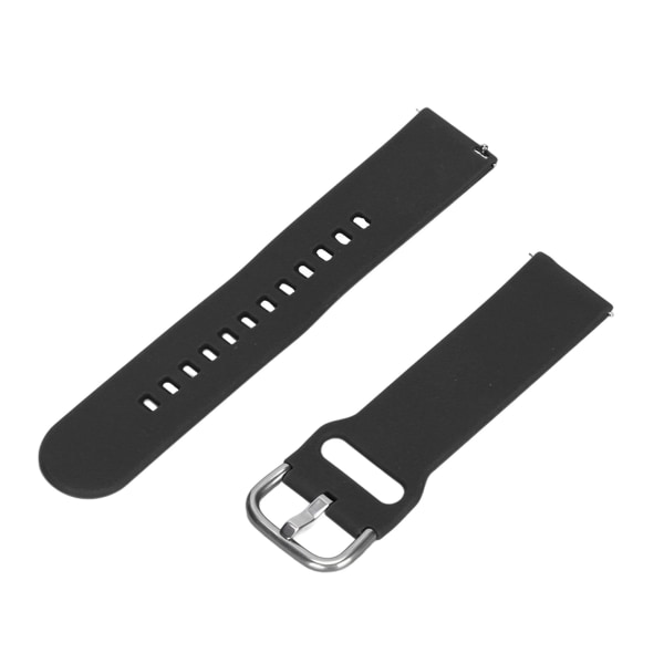 Smartklokke Armbånd Silikon 20mm Klokkerem Enkeltfarget for Amazfit GTS 3 GTS 2 Bip S Bip U Svart