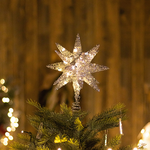 2023 Christmas Tree Top Star Fem-spiss Star Tree Top XINGX LED-lysdekorasjon Fem-stjerners 15