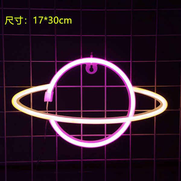 LED Planet Rocket Neonljus - Färgglad Ljusdesign 1