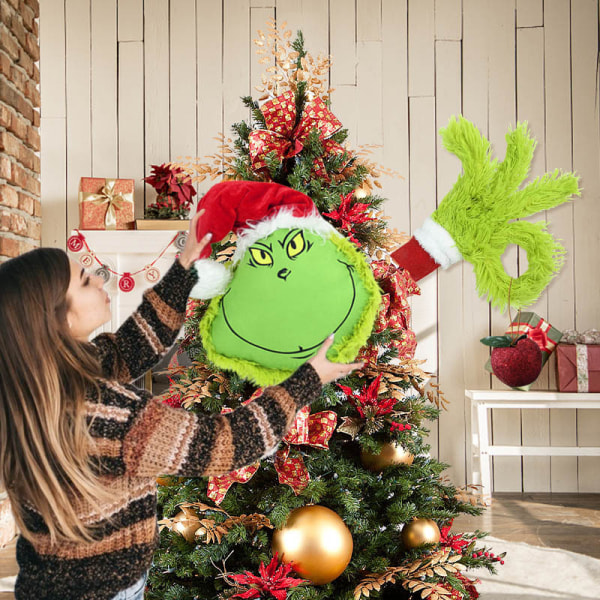 Grinch Plyslegetøj Grinch Grøn Pels Monster Dukke Legetøj Dukke Jule Grøn Monster Plyslegetøj Grinch Head