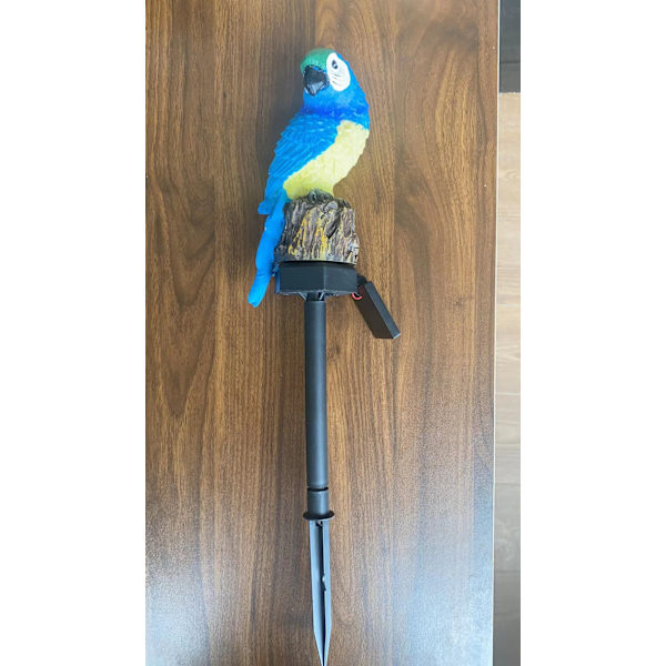 Solcelle Resin Lys Hage Lampe Utendørs Led Vanntett Jord Lampe Parrot [Blue]
