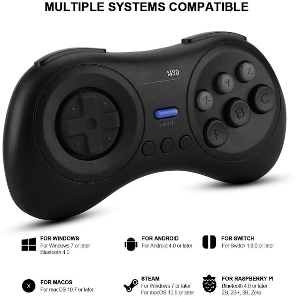 USB Bluetooth Spelkontroll för Switch Gaming 8Bitdo M30