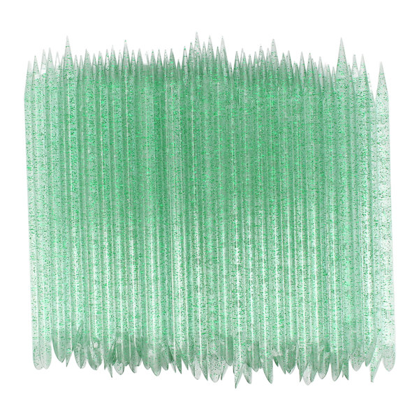 100 stk Neglepleie Cuticle Pusher Dead Skin Removal Manikyr Pedikyr Cuticle Cleaning Sticks Grønn