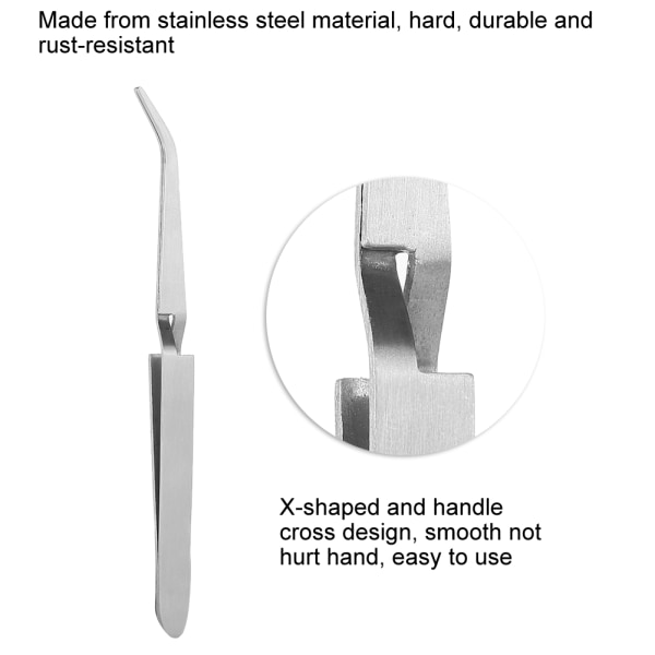 Rustfritt stål Gel Nail Acrylic Nails Shaping Pincet Clip Nail Art Tool
