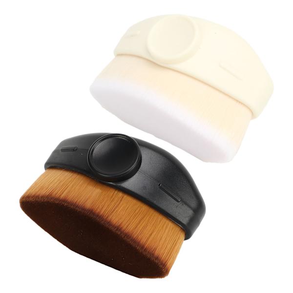 2 stk. Negle Støvfjerningsbørste Bærbar Negle Støvrenser Børste Makeup Foundation Børste Sort Grøn