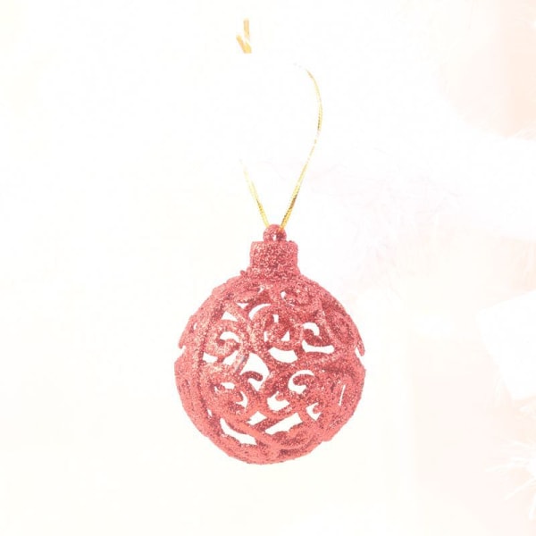 Christmas Special-Shaped Ball Christmas Hollow Ball Juletredekorasjon Julescene Dekorativ Red