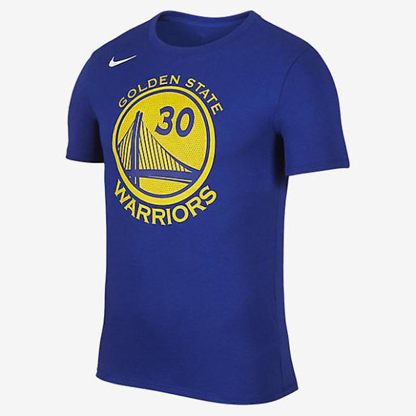 Golden State Warriors Curry nr. 30 kortærmet skjorte - blå M