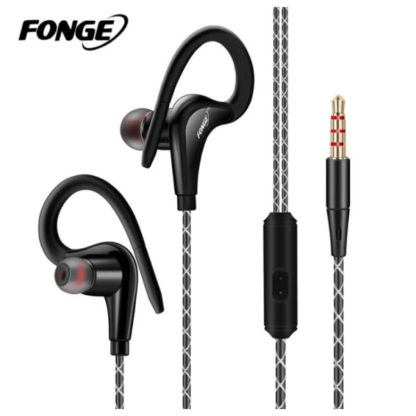 Fonge S760 Sport In-ear-hodetelefoner med mikrofon (øretelefon) Hvit