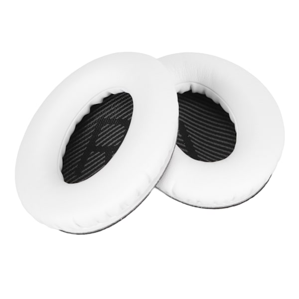 Ersättningsöronskydd Mjuka Proteinläder Minnesskum Hörlurskuddar för QC35 35ii QC25 QC15 QC2 AE2i AE2W Vit