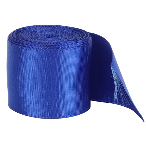 Kaksipuolinen satiininauharulla, 5 m/16,4 jalkaa pituus 38 mm/1,5 tuumaa leveys 38 mm/1,5 tuumaa leveä tee-se-itse polyesteri lahjapaperinauha askarteluihin hiuskoristeille Sininen