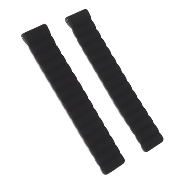 20 mm Universaali Ranneke Silikoninen Magneettinen Ranneke Säädettävä Ranneke Amazfit Bip Musta